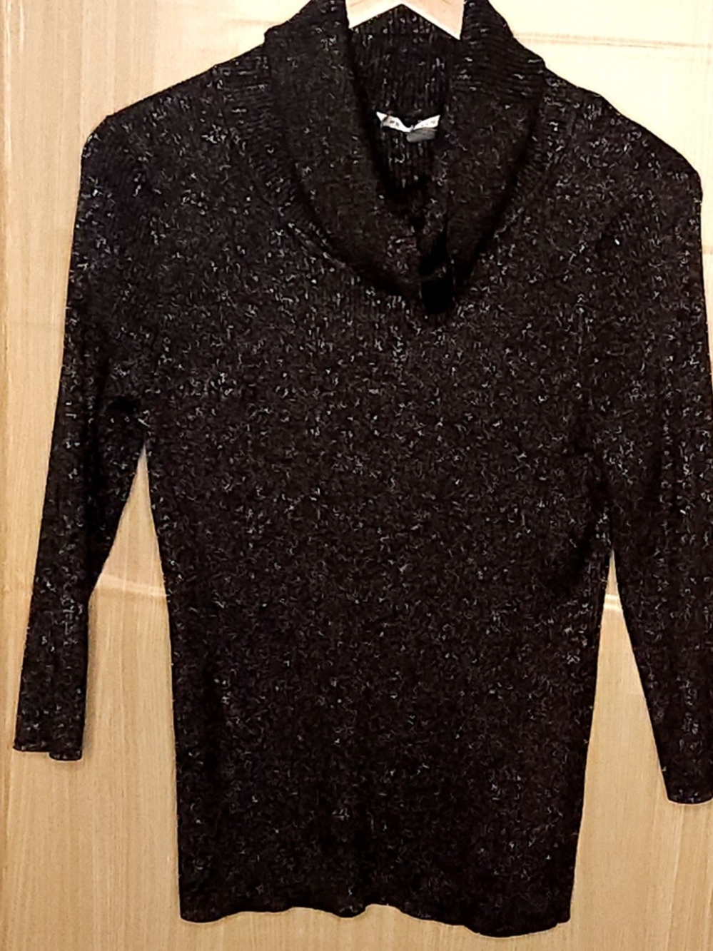 Peter Nygard plus women’s black silver turtleneck sweater 1X